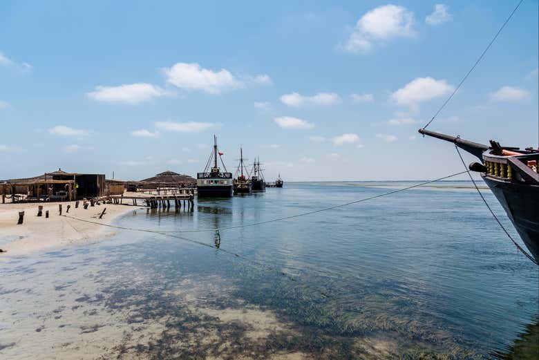 Barcos pirata en Flamingo Island